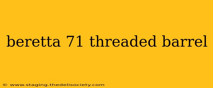 beretta 71 threaded barrel