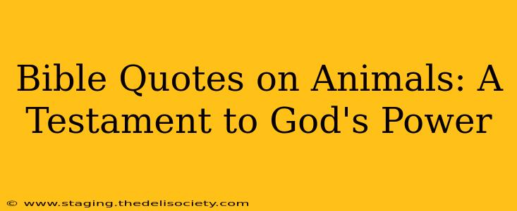 Bible Quotes on Animals: A Testament to God's Power