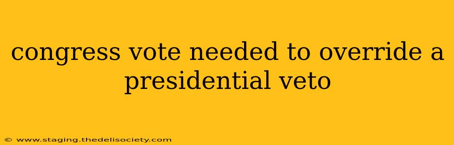 congress vote needed to override a presidential veto