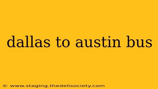 dallas to austin bus