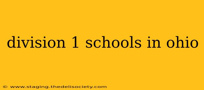 division 1 schools in ohio